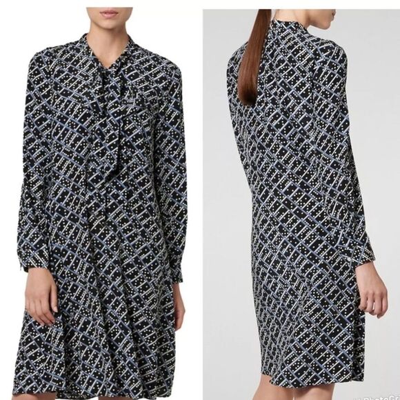 NWT L.K. Bennett London Domino Lotte Silk Dress size 4 - Picture 1 of 13